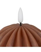 Bougie Led Boule marron -  D.10xH.12 cm