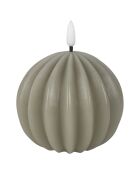 Bougie Led Boule naturel  -  D.10xH.12 cm