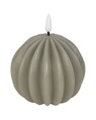 Bougie Led Boule naturel  -  D.10xH.12 cm