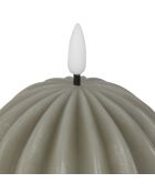 Bougie Led Boule naturel  -  D.10xH.12 cm