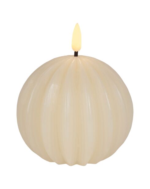 LED-Kerze mit natürlicher Kugel — D.10xH.12 cm