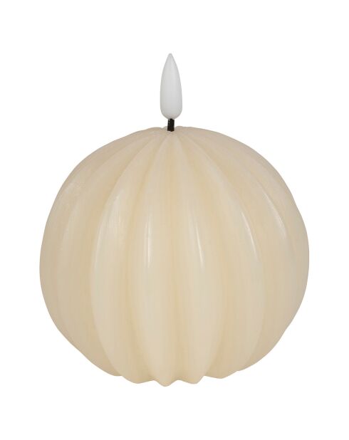 LED-Kerze mit natürlicher Kugel — D.10xH.12 cm