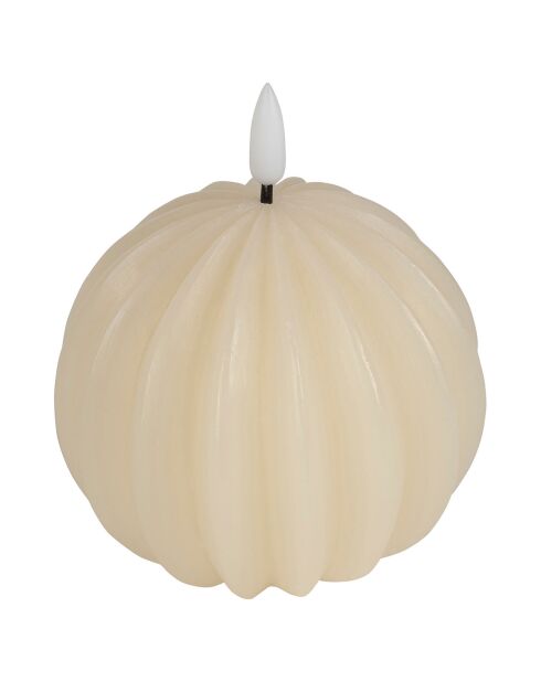 LED-Kerze mit natürlicher Kugel — D.10xH.12 cm