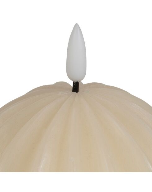 LED-Kerze mit natürlicher Kugel — D.10xH.12 cm