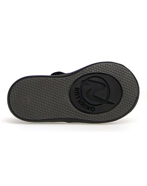 Zapatillas Annie de piel negra/platino