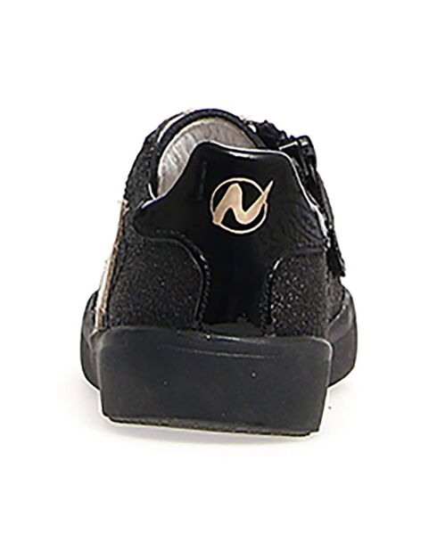 Zapatillas Annie de piel negra/platino