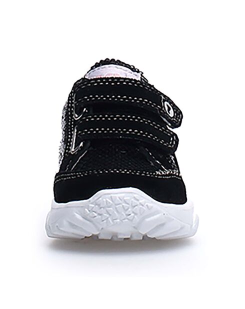 Zwart/platina Eilian leren sneakers