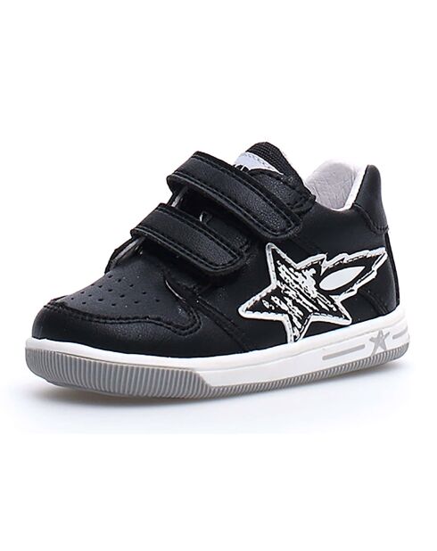 Schwarze Ledersneaker Frankie