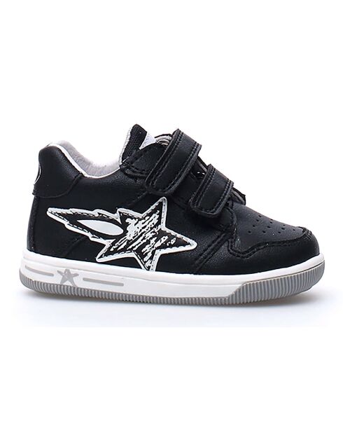 Schwarze Ledersneaker Frankie