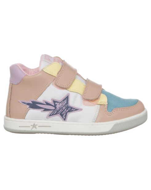 Sneakers Frankie in pelle rosa antico