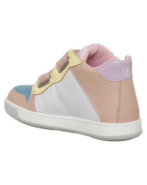 Baskets en Cuir Frankie vieux rose