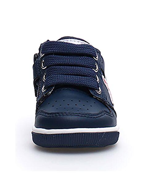 Marineblauwe leren sneakers van Frankie