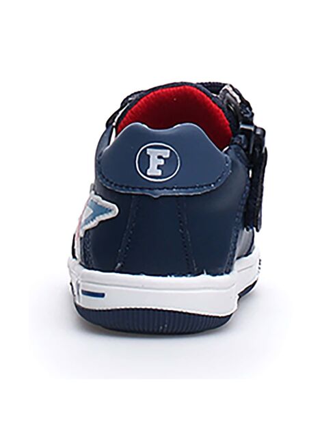 Marineblauwe leren sneakers van Frankie