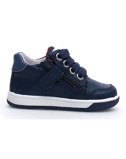 Marineblauwe leren sneakers van Frankie