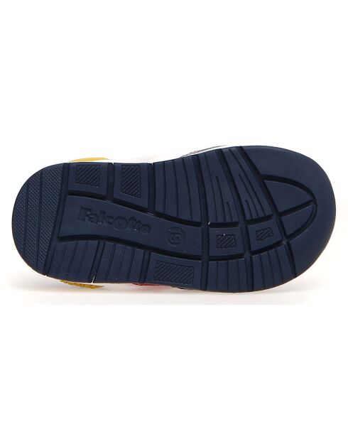 Grijs/witte Hack lederen sneakers