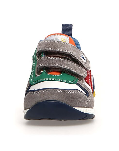 Grijs/witte Hack lederen sneakers