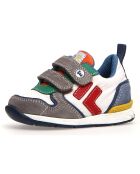 Grijs/witte Hack lederen sneakers