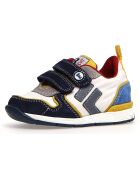 Marine/witte leren sneakers van Hack