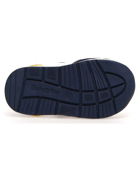 Marine/witte leren sneakers van Hack