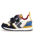 Marine/witte leren sneakers van Hack