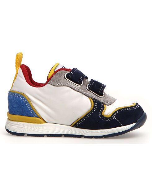 Marine/witte leren sneakers van Hack