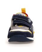 Marine/witte leren sneakers van Hack
