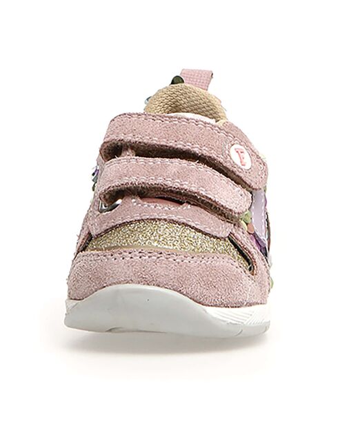 Baskets en Cuir Hack vieux rose