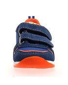 Baskets en Cuir Hack bleu/orange