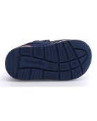 Marine/rode leren sneakers met hak