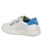 Baskets en Cuir Kiner blanc/bleu