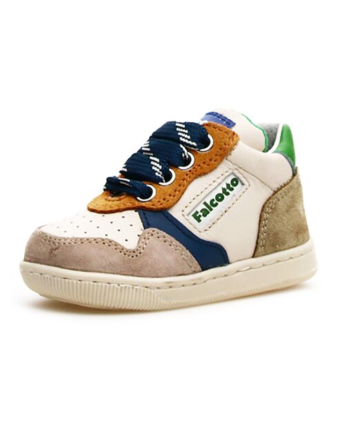 Sneakers Klip in pelle beige/ecru