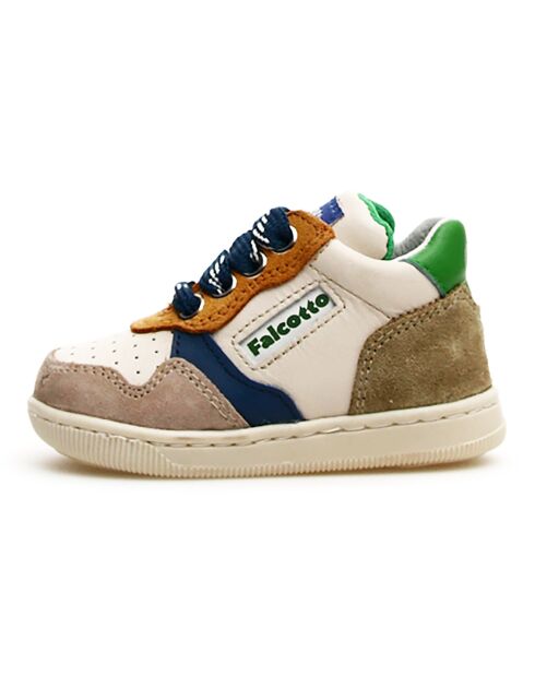 Sneakers Klip in pelle beige/ecru