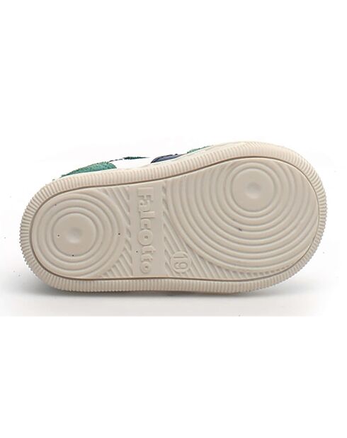 Groen/witte Klip leren sneakers