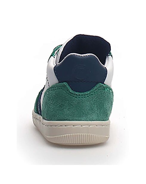 Groen/witte Klip leren sneakers