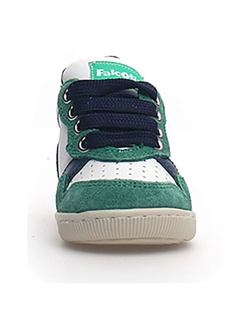 Groen/witte Klip leren sneakers