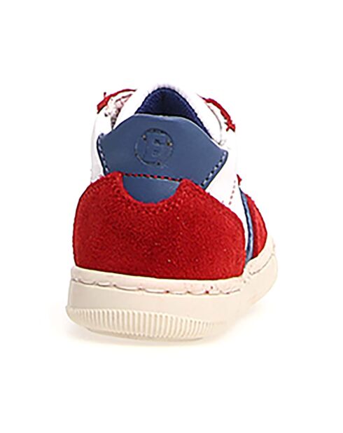 Baskets en Cuir Klip rouge/blanc