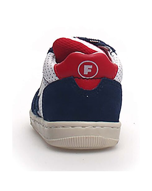 Baskets en Cuir Klip bleu/blanc