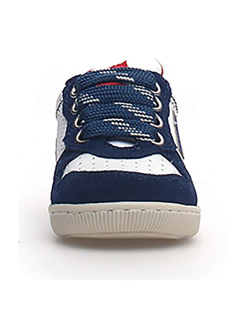 Blauw/witte leren sneakers van Klip