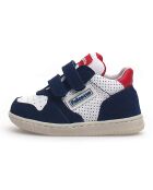 Baskets en Cuir Klip bleu/blanc