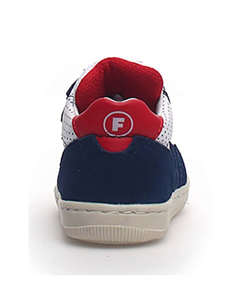 Baskets en Cuir Klip bleu/blanc