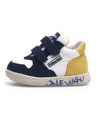 Baskets en Cuir Klip marine/blanc/jaune