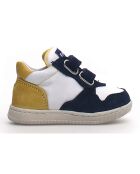 Baskets en Cuir Klip marine/blanc/jaune