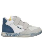Baskets en Cuir Klip blanc/bleu