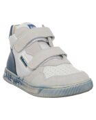 Baskets en Cuir Klip blanc/bleu