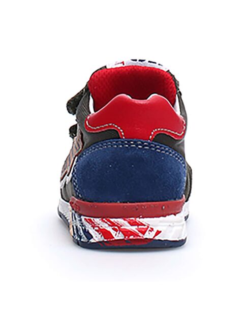 Sneakers New Ferdi aus Leder in Khaki/Orange