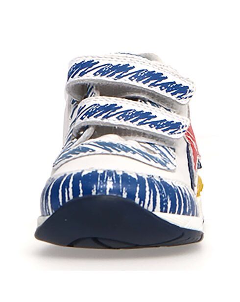Baskets en Cuir New Ferdi blanc/bleu/rouge