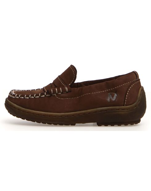 Mocassins en Cuir Polo marron