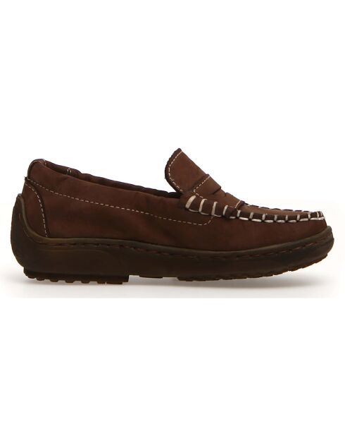 Mocassins en Cuir Polo marron