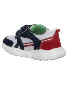 Baskets en Cuir Stripe marine/blanc/rouge