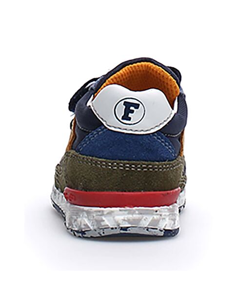 Sneakers in pelle Zak blu scuro/kaki